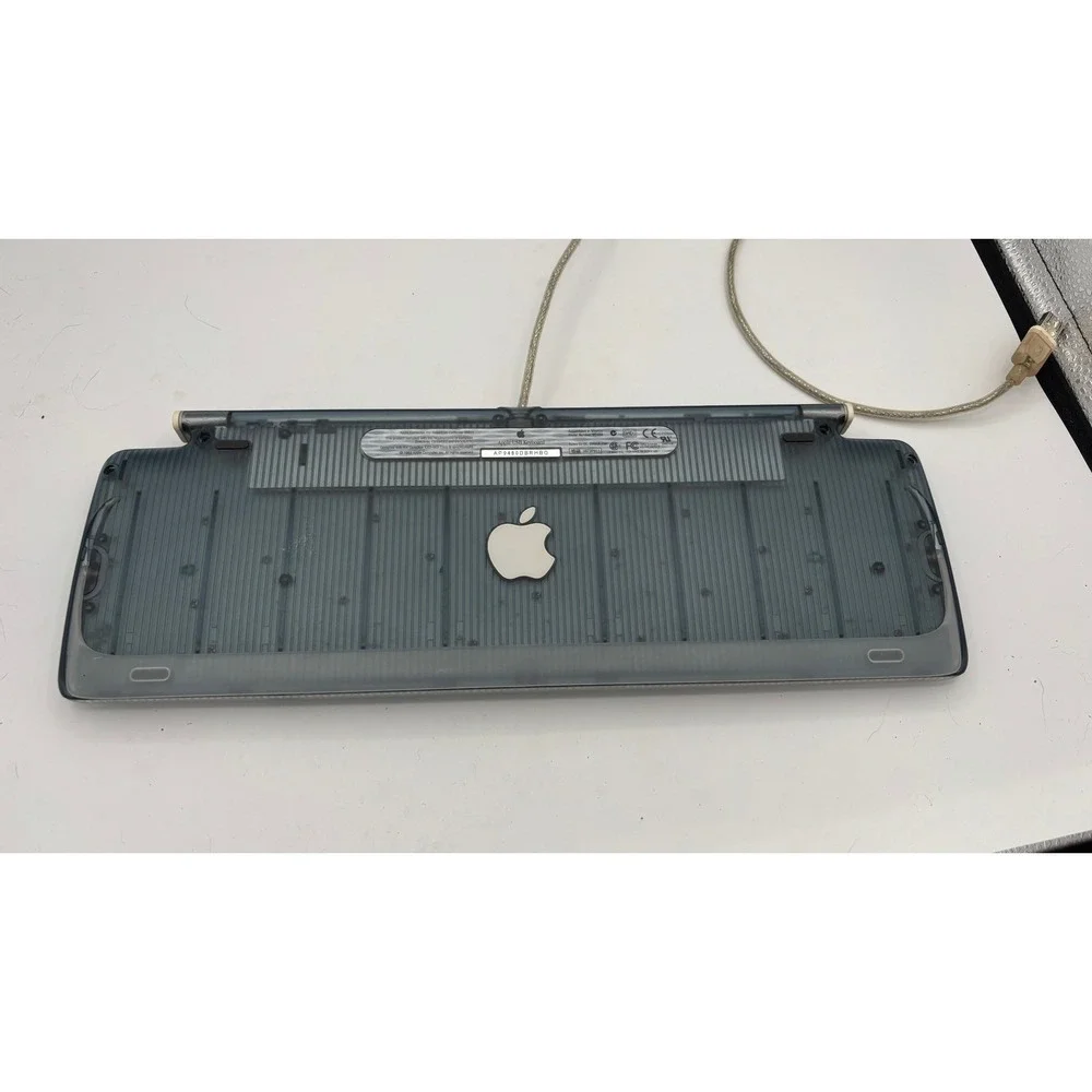 Apple USB Keyboard M2452 OS Graphite Translucent Retro Y2K Mac G3 Peripheral